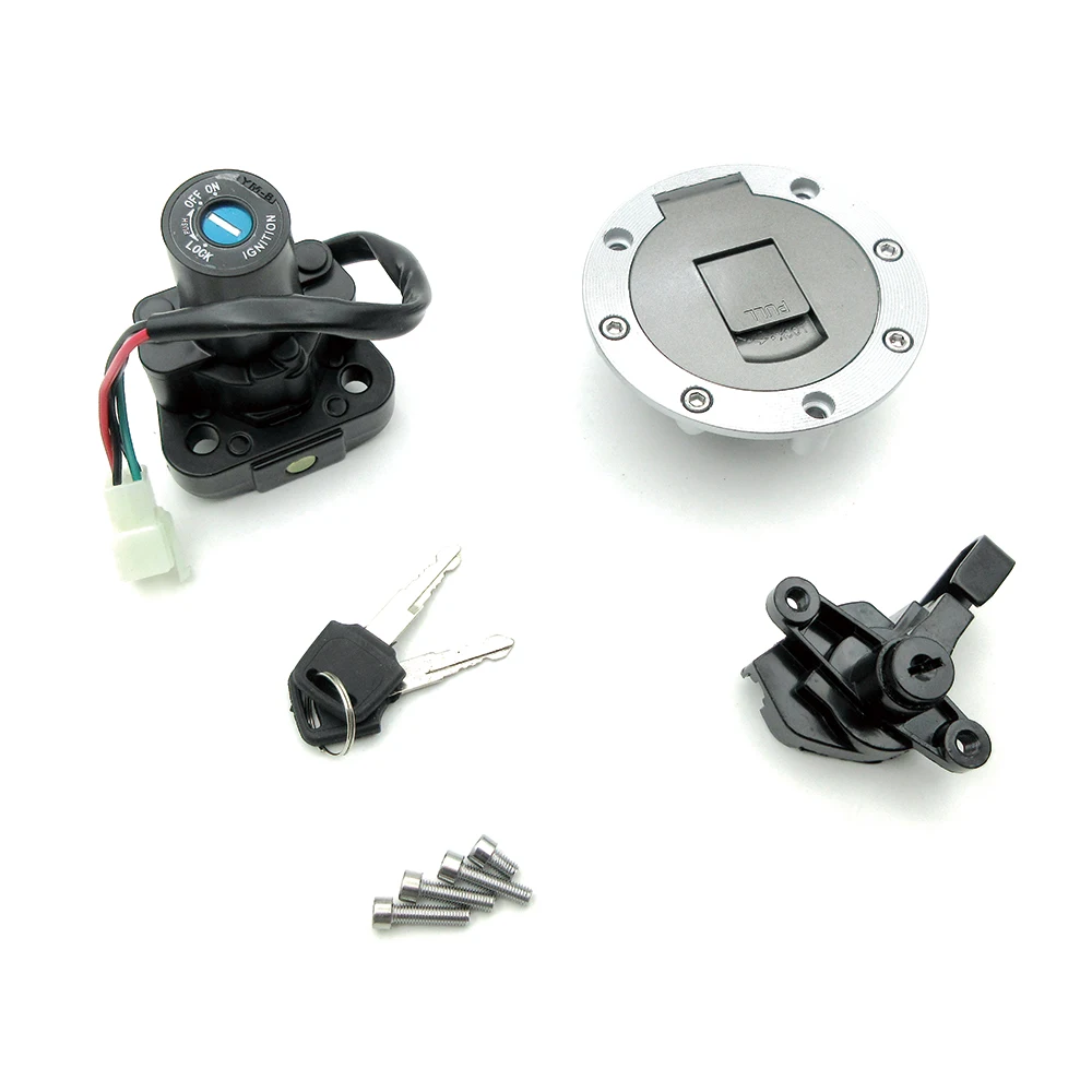 Motorcycle Gas Fuel Tank Cap Cover Seat Ignition Switch Start Lock Contact Key Set For Yamaha XJR400 96-02 XJR1200 94-98 XJR1300
