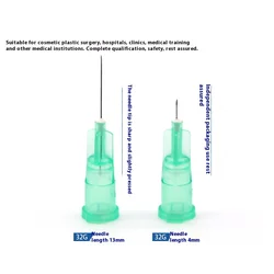 10pcs Painless small needle painless beauty ultrafine 32G * 4mm , 32G * 13mm syringes Korean Needles Eyelid Tools