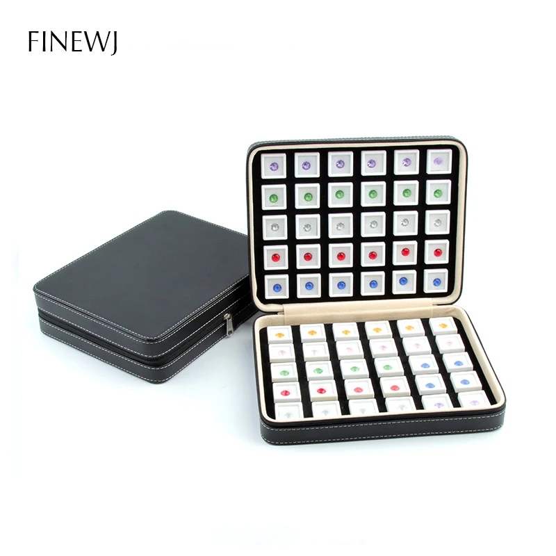 Wholesale Jewelry Gemstone Display Box Organizer Show Case Gem Beads Storage Carry Bag Loose Diamond Stone Holder Collection Jar