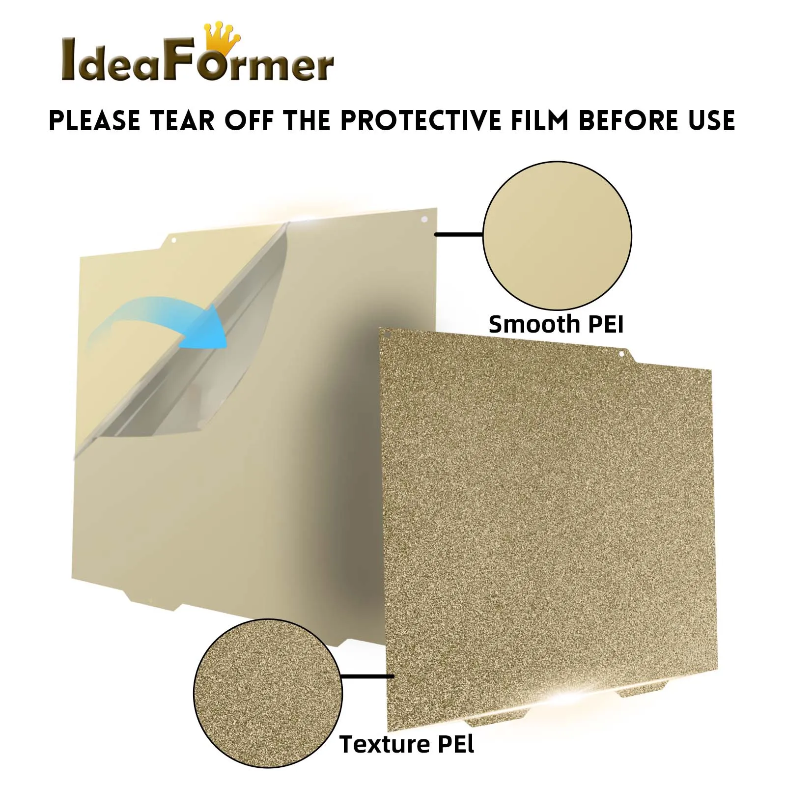 

For Bambu Lab A1 Mini Build Plate Double Sided PEI hotBed Spring Steel Sheet Pei Smooth/Textured Sheet 184x184mm for Bambulab A1