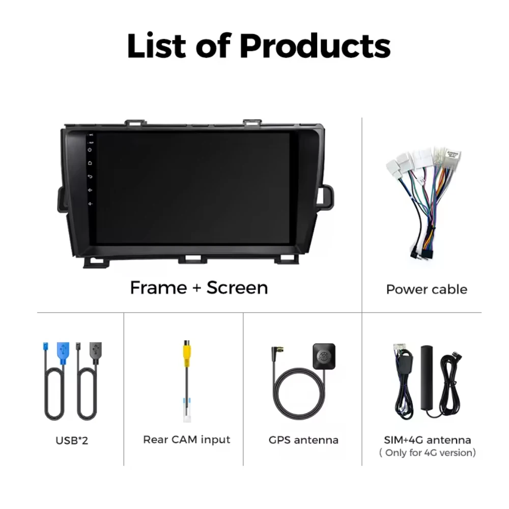 For Toyota Prius 2009 2010 2011 2012 2013 2015 XW30 Android 16 Carplay+Auto Car Radio Multimedia Player Auto Head Unit Navigatio