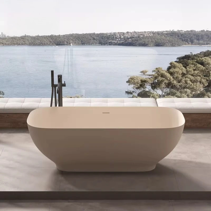 Independent artificial beautiful stone bathtub Home hotel  couple double square bathtub