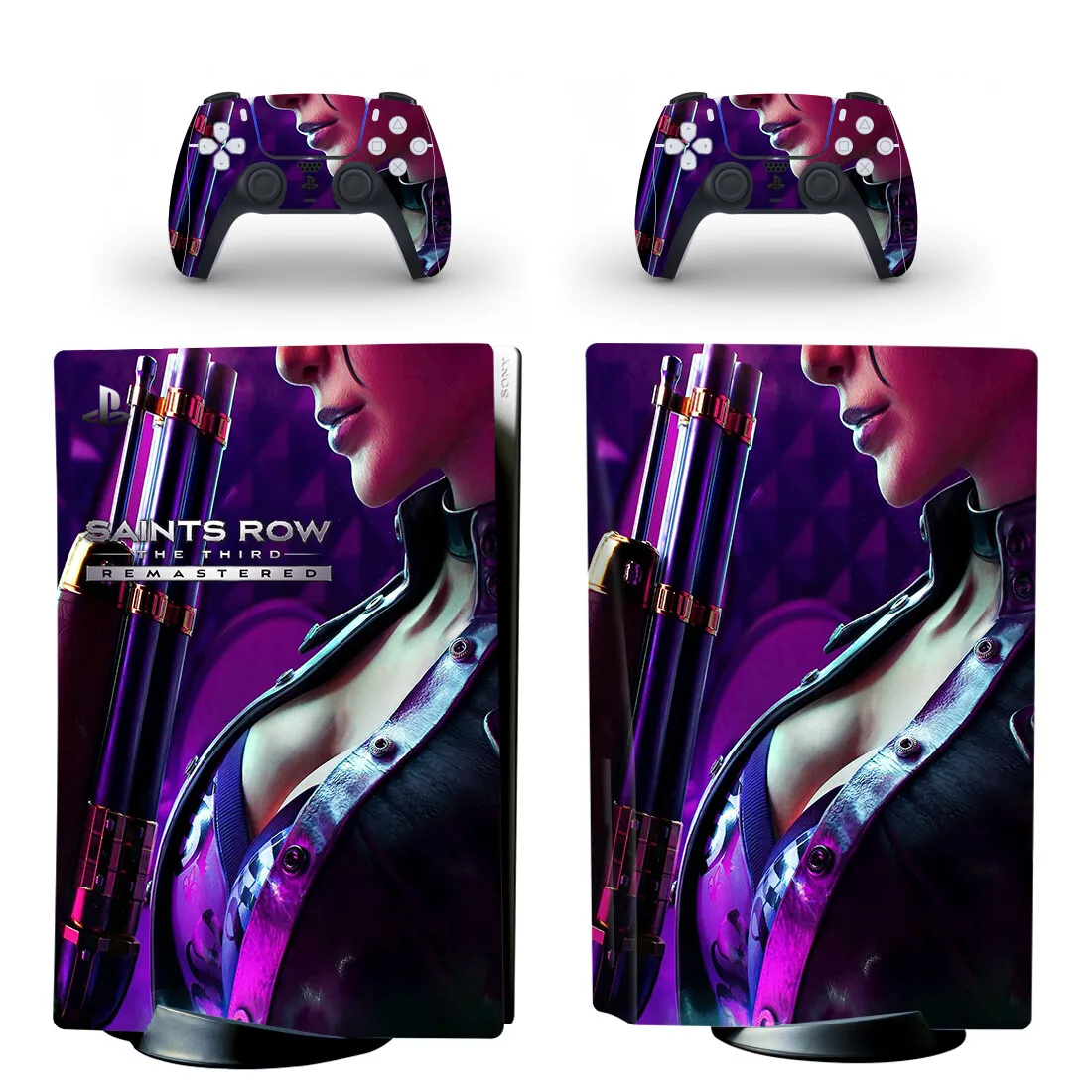 Saints Row The Third Remastered PS5 Disc Skin Sticker Decal Cover for Console & Controllers PS5 Disk Skin Sticker Vinyl