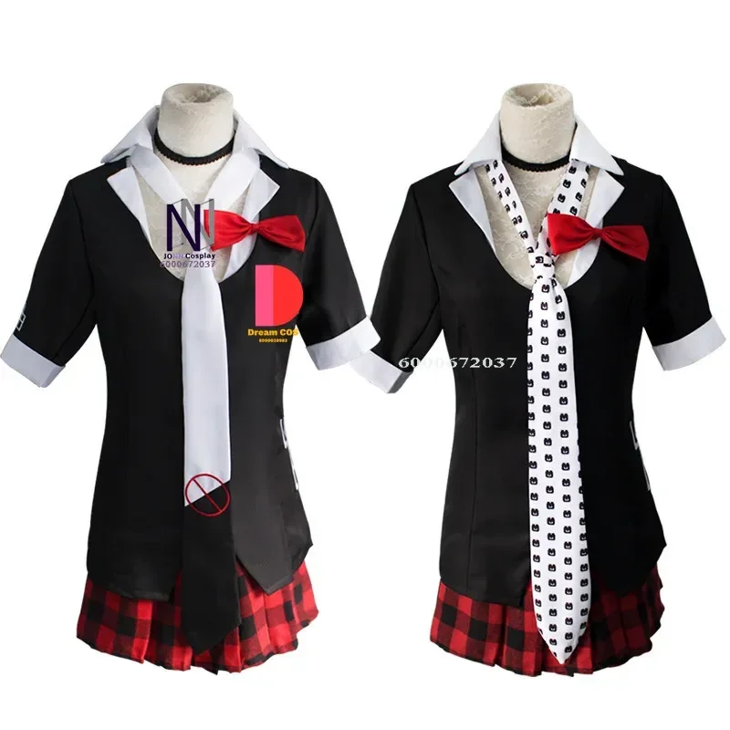 

Danganronpa Anime Enoshima Junko Cosplay Costume Pink Wig School Uniform Prop Halloween Party Outfit for Women Girls New Arrival