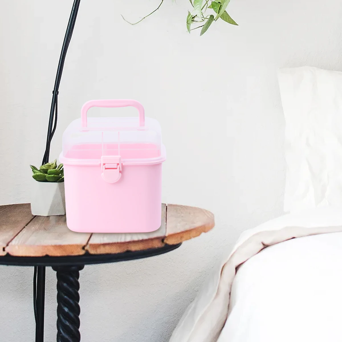 1 قطعة حافظة طب الطوارئ البلاستيك المحمولة المنظم مشبك واسع حريزعلى الأطفال سعة كبيرة تخزين الطوارئ