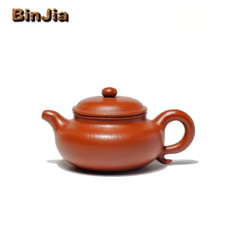 

210 мл Исин ручной работы фиолетовый глиняный чайник антикварный горшок необработанная руда Чжу грязевой чайник китайский набор Цзыша посуда для напитков украшения