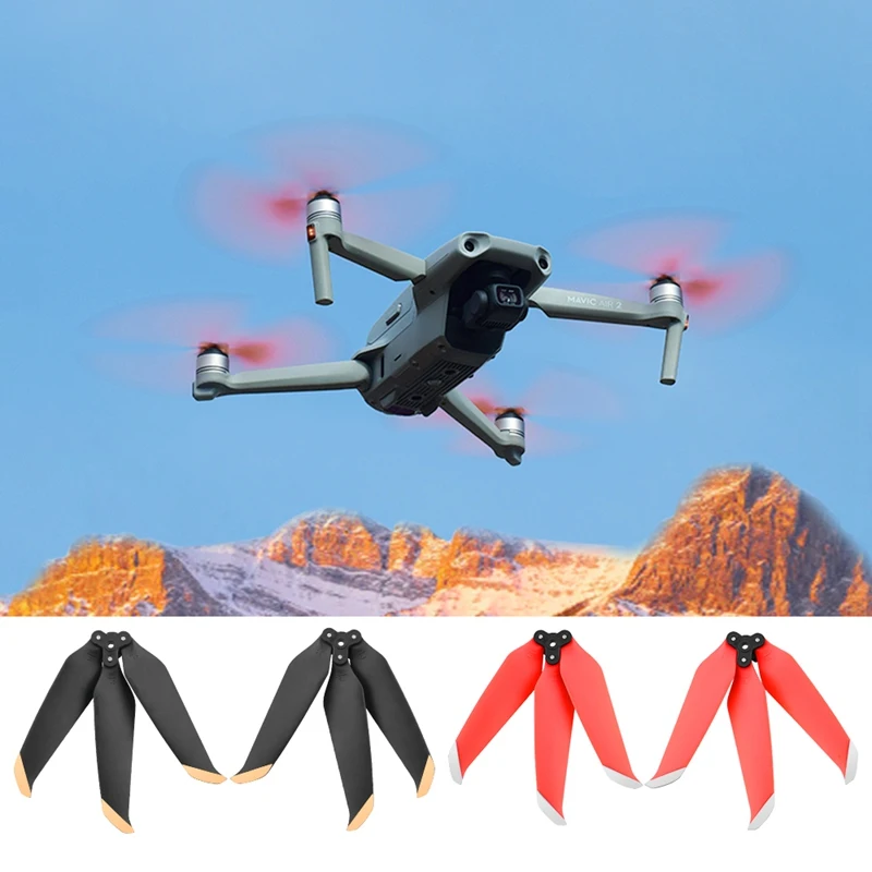 4 Pairs Quick Release Three-Blade Propeller Low Noise Propeller For DJI Mavic Air 2/AIR 2S Drone Accessories