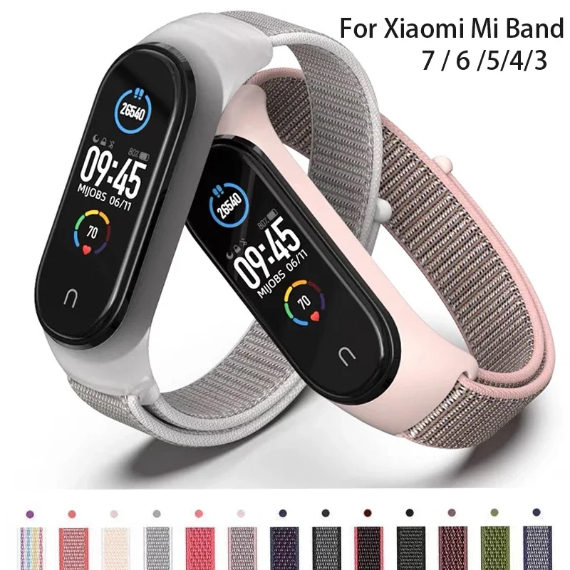 

Нейлоновая петля для умных часов Xiaomi Mi Band 7-7 nfc, браслет, спортивный браслет Miband7 Correa, сменный браслет, смарт-браслет 7, 6, 5, 3, 4, ремешок