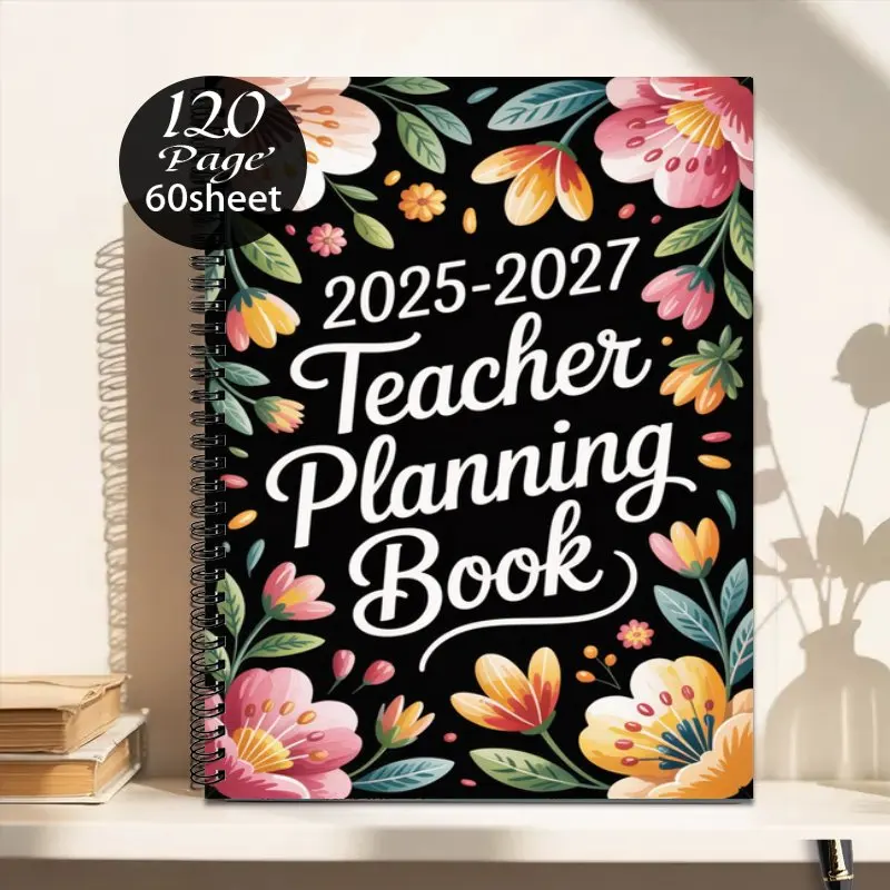 2025-2027-livro-de-agenda-do-plano-do-professor-planejamento-de-calendario-mensal-e-semanal-para-o-ano-academico-adequado-para-material-de-escritorio-escolar