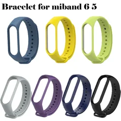 Bracelet For xiaomi mi band 6 5 strap soft Silicone smart watch Accessories Wristband TPU For mi band 6 5 Wrist sport Strap