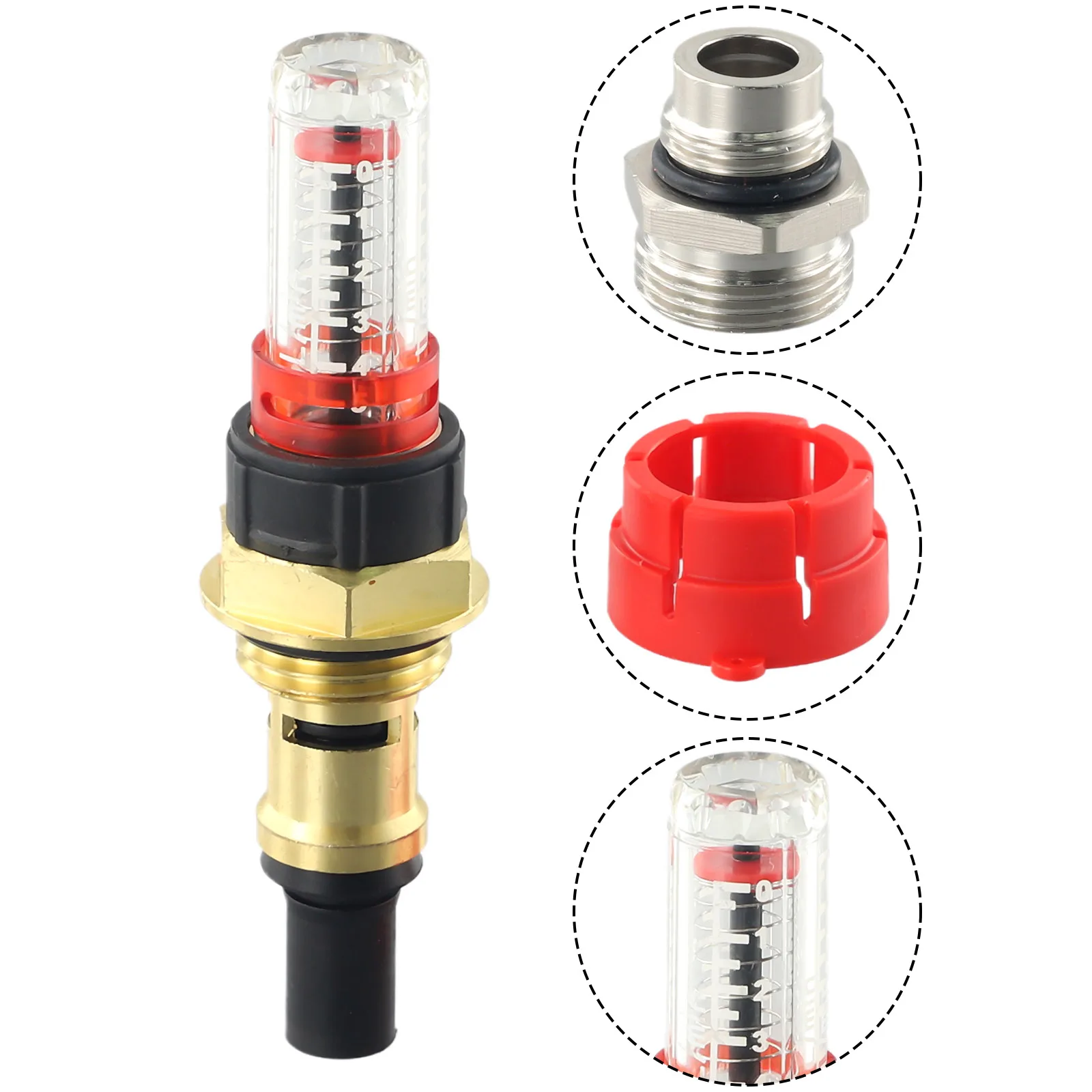 Durable New Office Flow Meter Regulator ABS+brass Underfloor Accessory Cooling & Air DN25 Device Floor For Water Underfloor