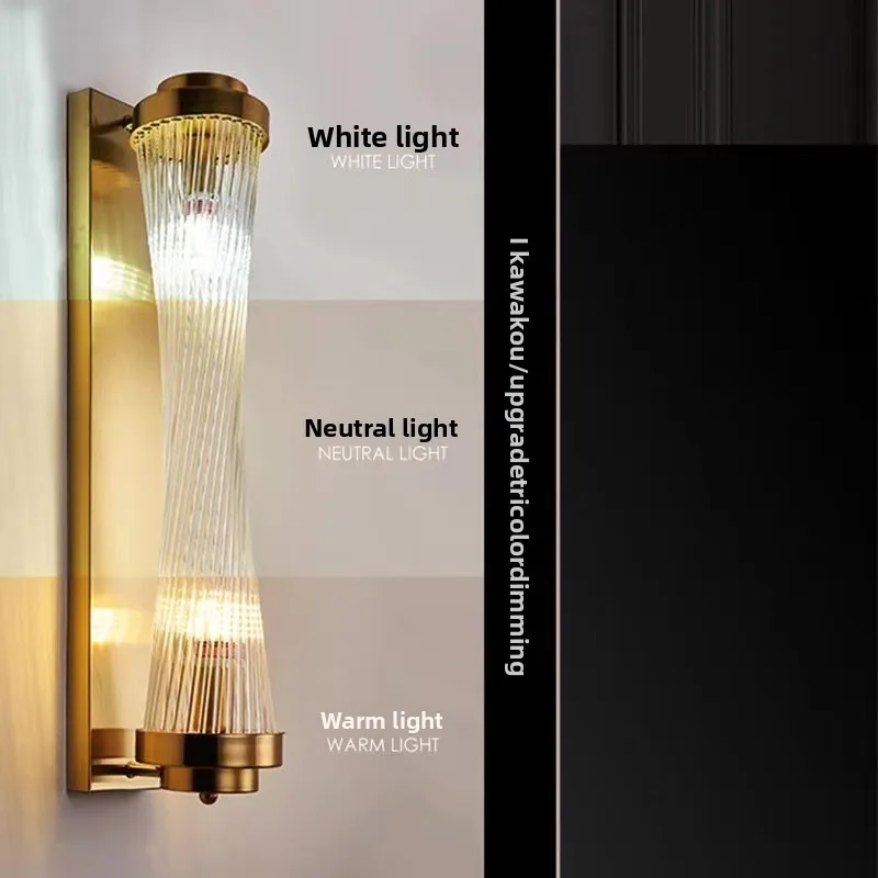 โคมไฟติดผนังคริสตัลสแตนเลสสีทอง/ดำ - แหล่งกำเนิดแสงฟรีสำหรับห้องนั่งเล่นห้องนอนห้องครัวตกแต่งบ้าน