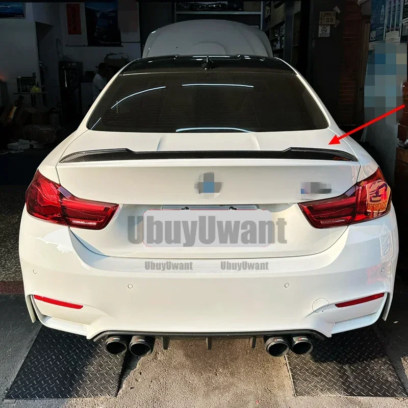 CS style carbon fiber rear truck spoiler For BMW M4 Coupe F82 F32 M4 Spoiler carbon Wings car styling 2014 - UP