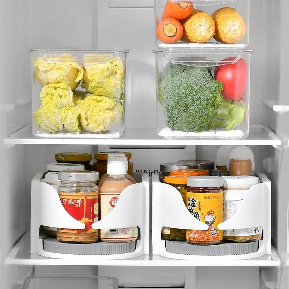 

l Rotatable Fridge Organizer Bins Soda Can Dispenser Kitchen Storage Racks Beverage Bottle Holder Refrigerator Organizer Pantry