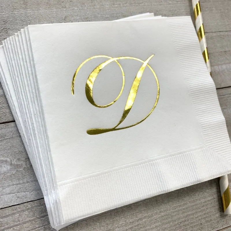 

50pcs Personalized Wedding Napkins Personalized Elegant Classic Monogram Wedding Napkins Custom Monogram Initials Custom Napkins