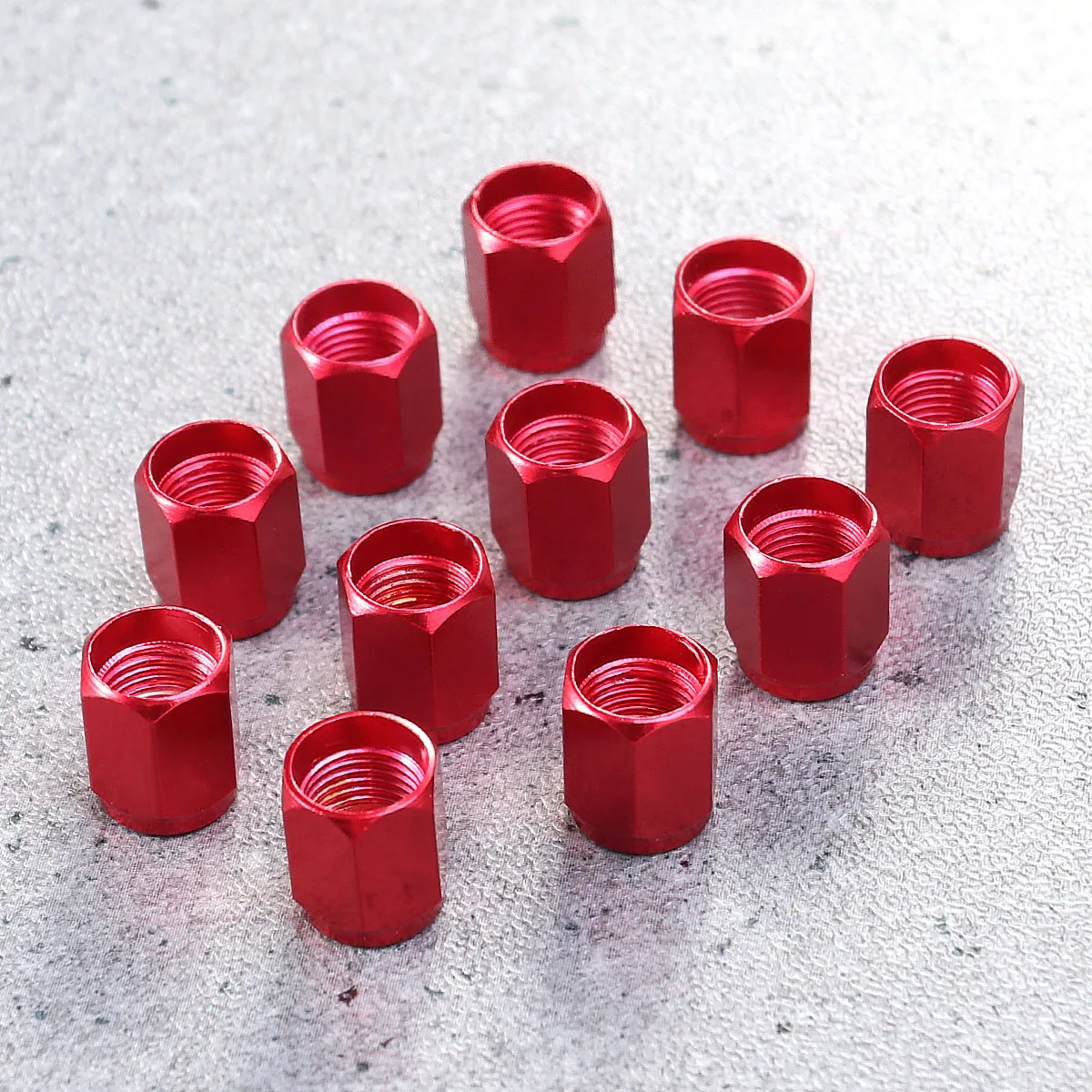 10pcs Aluminum Alloy Bike Tire Caps Anodized Anti-Rust Valve Covers For Mountain Road Bicycle Dust Rain Protection