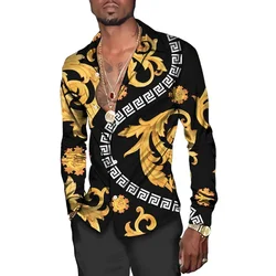 Fashionable high-end men's Hawaiian vacation shirt 3D printed street short sleeved loose and comfortable shirt