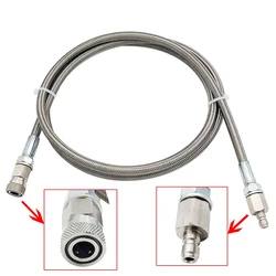 40''/60''/80'' Length Stainless Braided Fill Whip High Pressure Hose Extension With 8MM Quick Disconnect for Paintball