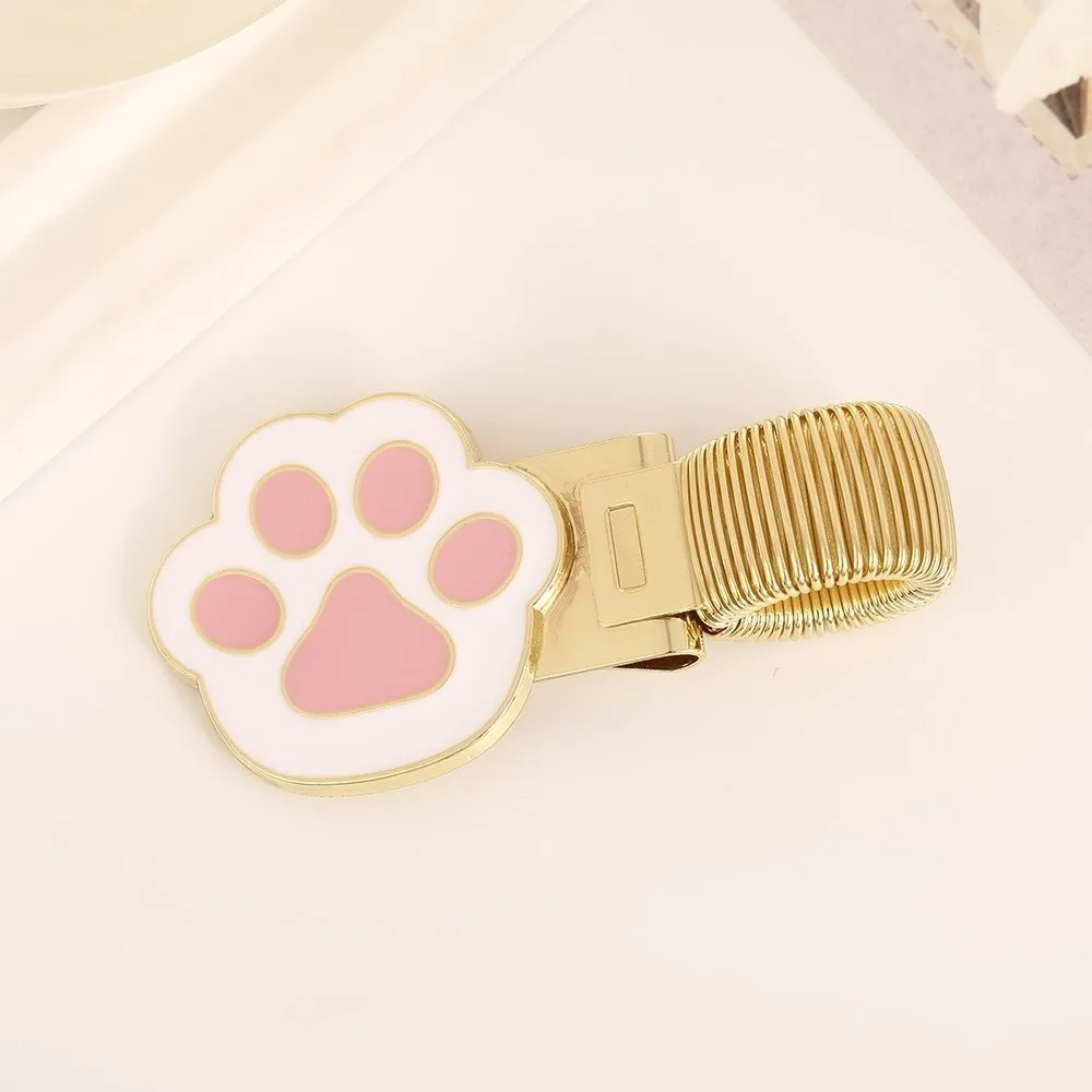 Securely Holds Puppy Pen Clip with Spring Durable Heavy-Duty Cat Paw Pen Clip Secure Grip Telescopic Spring Notebook Pen Holder