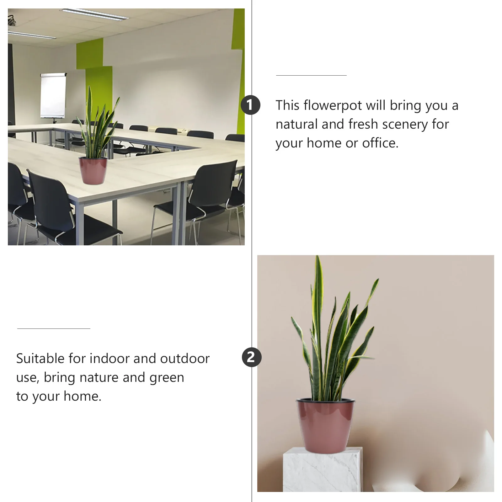 

Automatic Water Absorption Flower Pot Durable Fashion Elegant Simple Office Decoration Plastic Planter Scindapsus