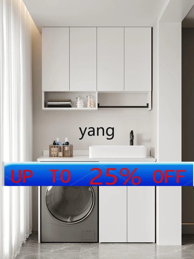 

LTT Маленькая квартира Шкаф для стиральной машины Комбинированный сотовый алюминиевый шкаф для ванной комнаты Стиральная машина Встроенный умывальник