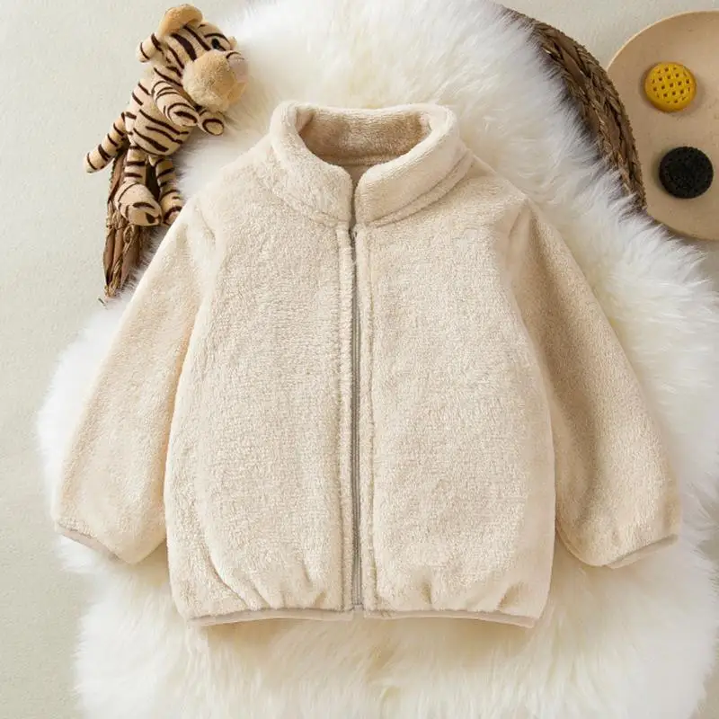 New Solid Color Printed Fashionable Cartoon Cute Windproof Warm Jacket for Boys and Girls In Autumn and Winter image 2