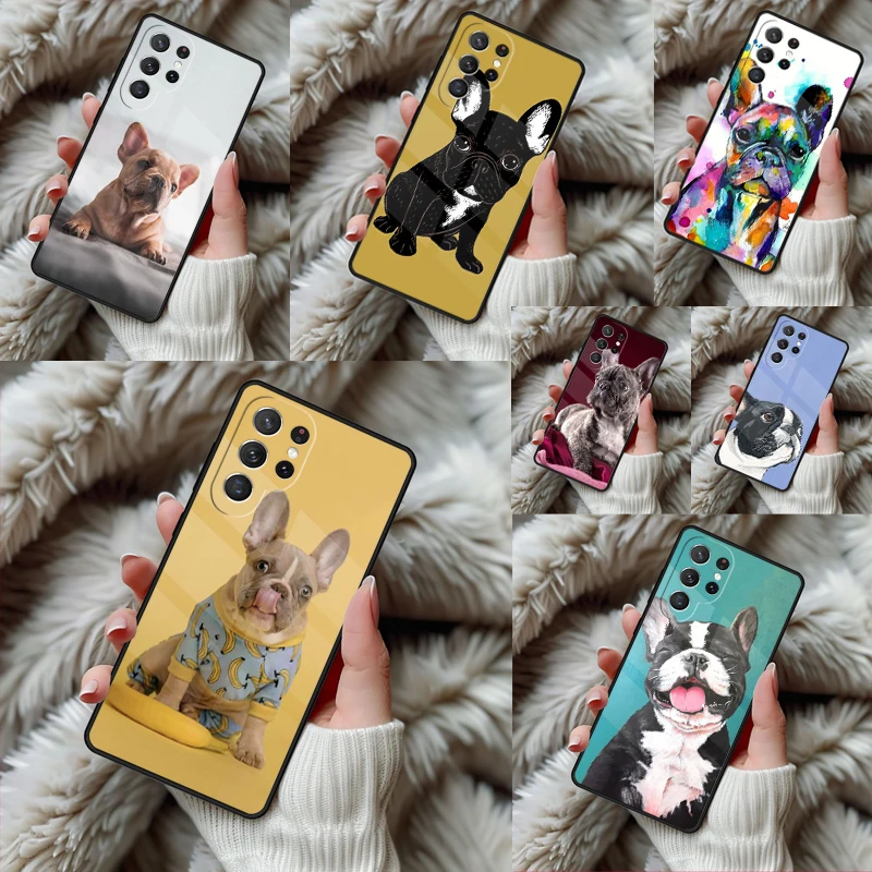 French Bulldog Dog Animals Phone Case For Samsung Galaxy S24 S25 S26 Ultra S22 S23 Plus S21 S20 FE Note10 TPU Cover