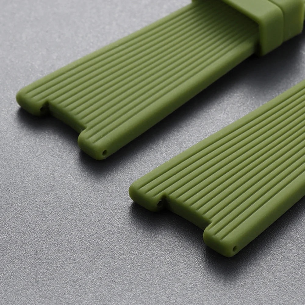25*12mm Waterproof Silicone Strap Rubber Watchband Concave Interface Bracelet for Patek Philippe Nautilus 5711 5726 5712 Series