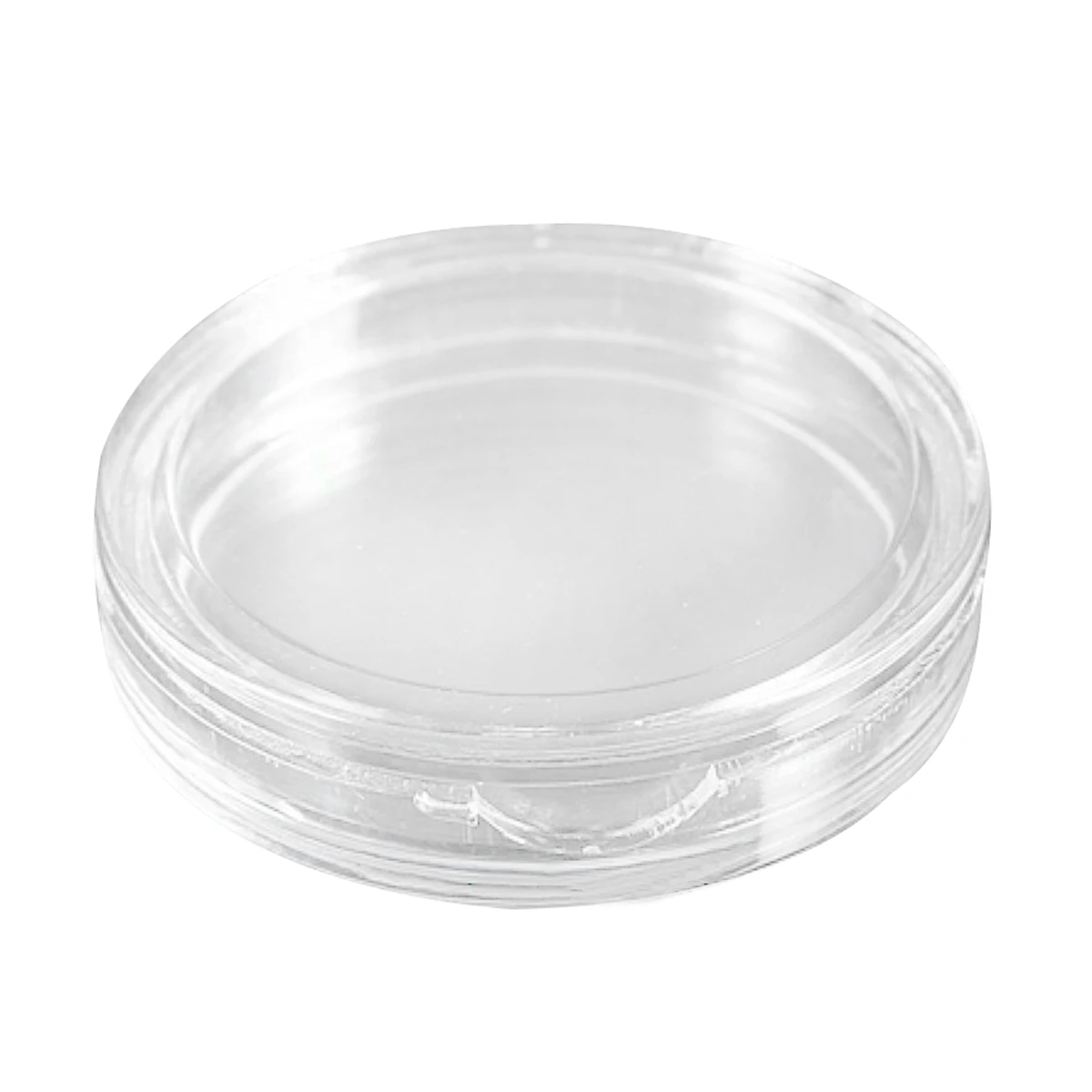 ABZT 10 pcs Small round transparent plastic coin capsules box 25mm