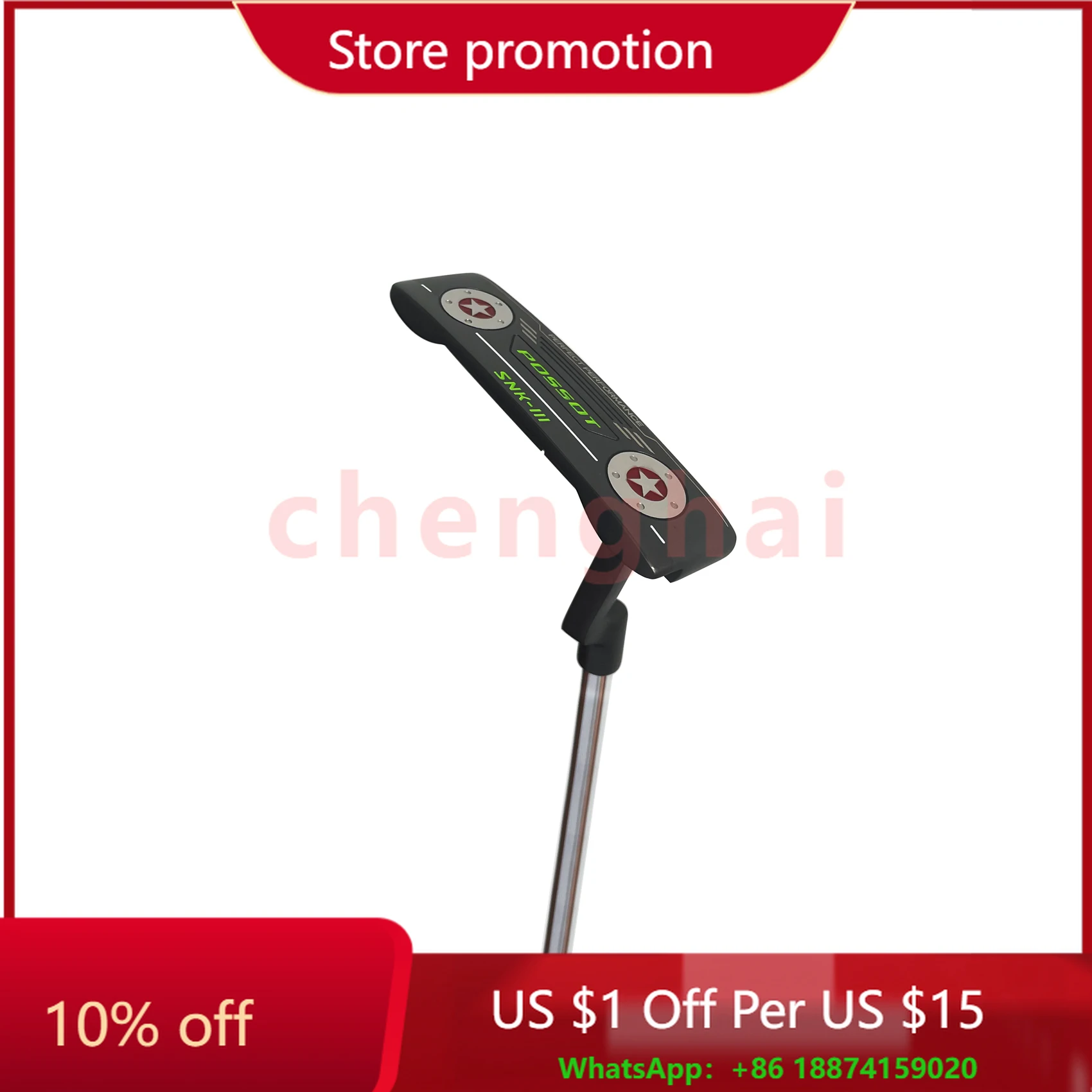 

Promotion High Density CNC Plating Deep Black Personalized Golf Putte Forged Men Golf Putter