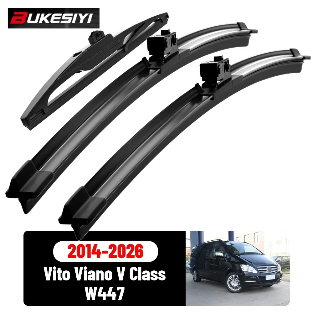 Scheibenwischer-Set für vorne und hinten für Mercedes-Benz Vito Viano V-Klasse W447 2014-2026, leise Scheibenwischer, Zubehör, 28"18"16"