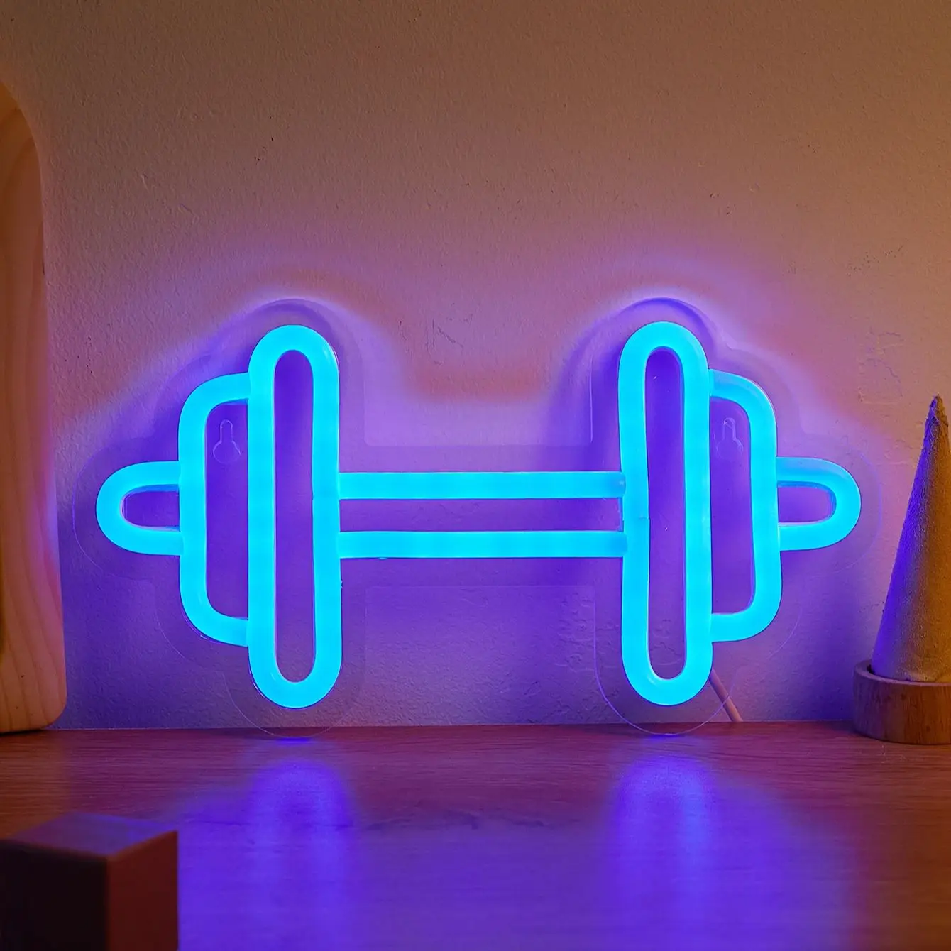 تشي شراء LED النيون الدمبل USB بالطاقة النيون علامات ضوء الليل ثلاثية الأبعاد جدار الفن غرفة نوم غرفة المعيشة مصباح ديكور علامات