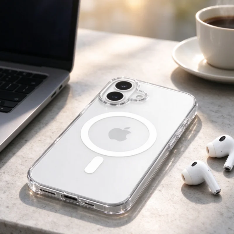 Etui Spigen Ultra Hybrid MagFit TPU odporne na żółknięcie do iPhone 17 18 Pro Max 16 15 Plus 14 13 12 Air z magnetyczną osłoną Magsafe — zdjęcie produktu 2