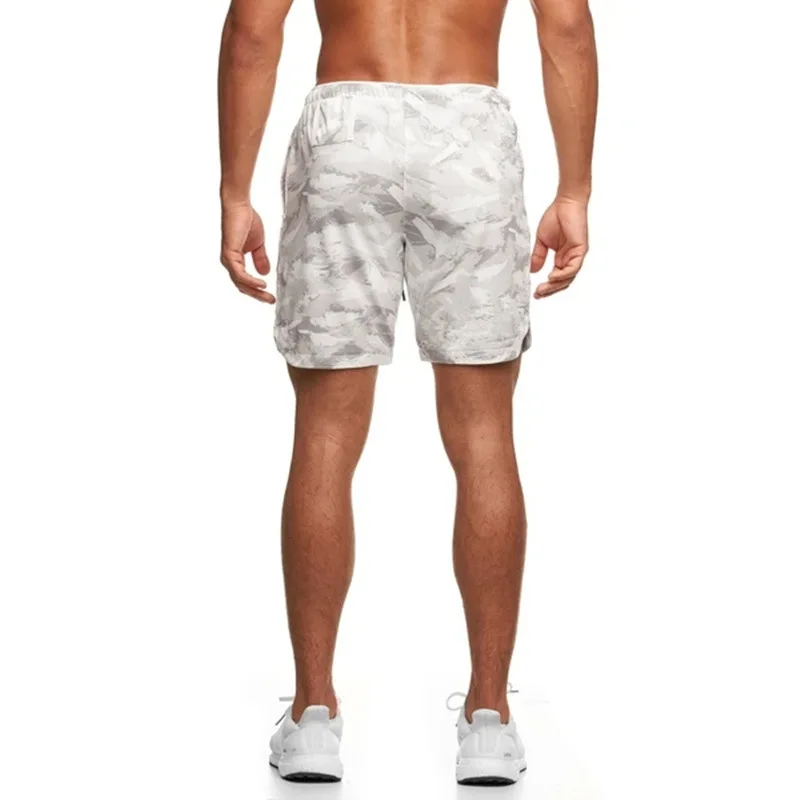 2024 Mesh Summer Camouflage Shorts Men\'s Ice Silk Loose Pants Bermuda Shorts Beach Pants Running Sports Shorts Free shipping