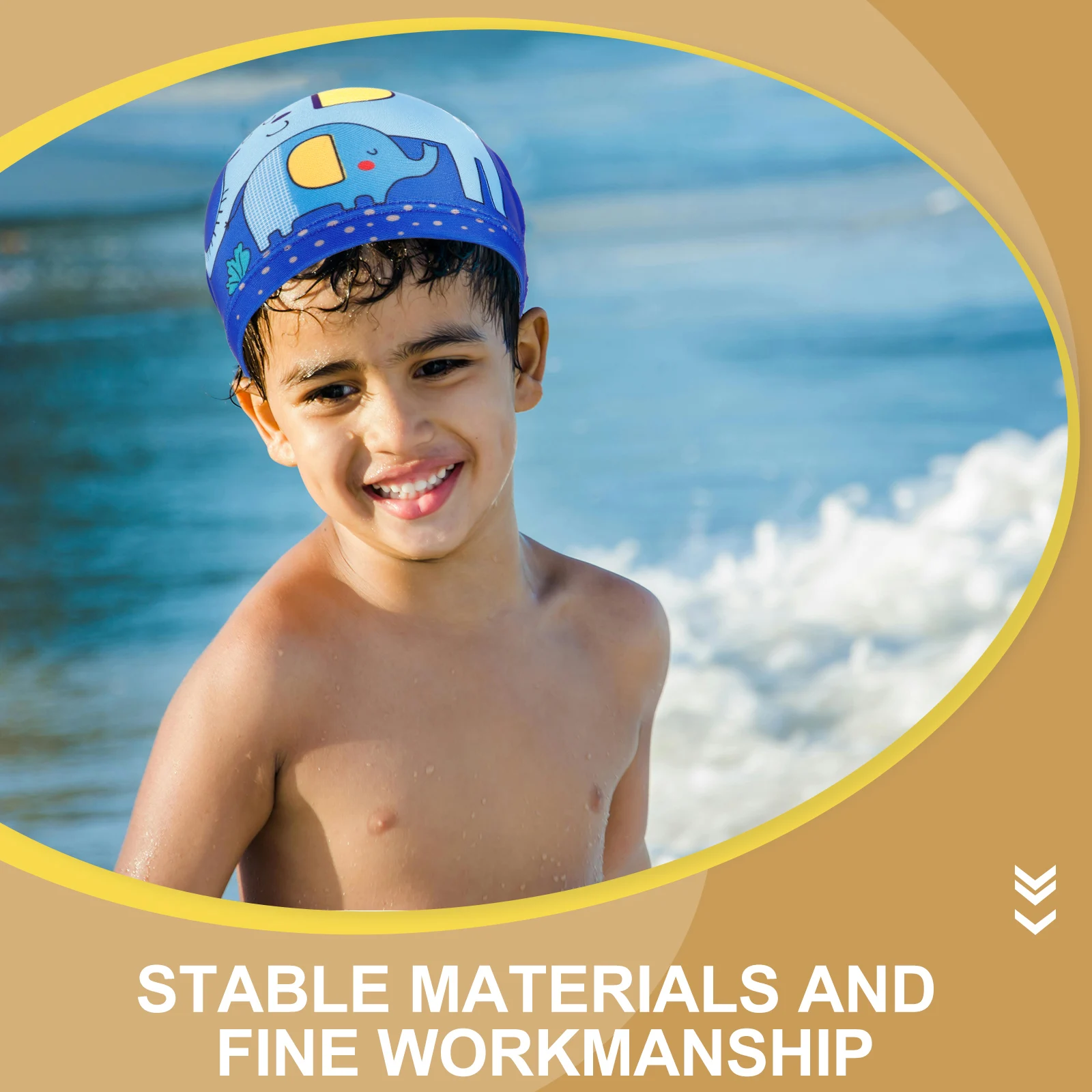 

Swim Unisex Kids Nylon Anti-Slip Lightweight Flexible Swimming Hat For Bathing Outdoor Indoor Use Comfortable Cap For Women Men