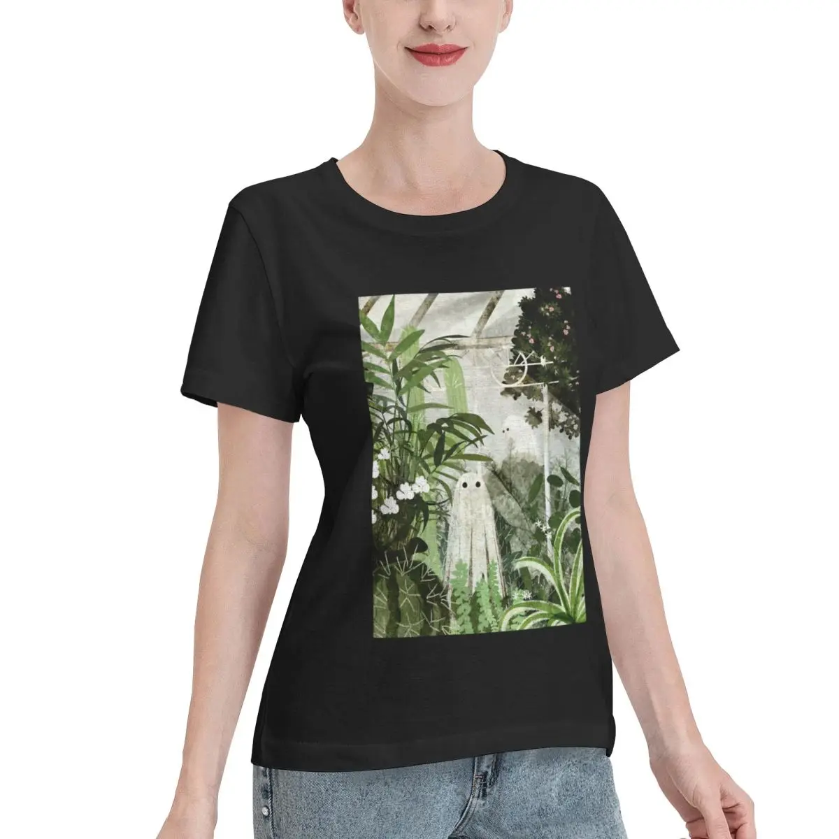 Top Rated There S A Ghost In The Greenhouse Again Women's T-shirt Punk Slim Friendly Top