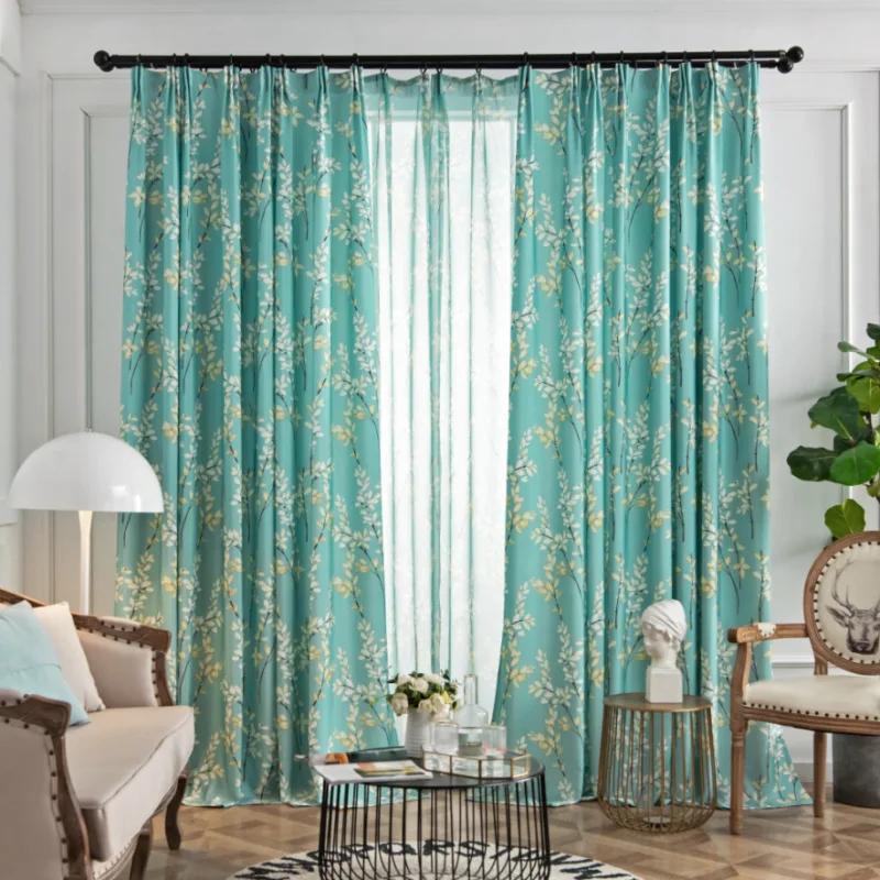 Korean Style Modern Simplicity Curtains for Living Room Bedroom Dining Room Jacquard Curtains Semi Blackout Customized Curtains