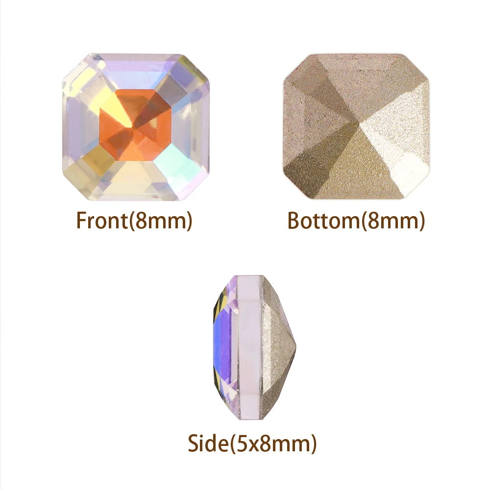 

Острый райский блеск 8x8 мм квадратной формы стразы для дизайна ногтей супер блестящие стеклянные кристаллы для платья аксессуары для рукоделия