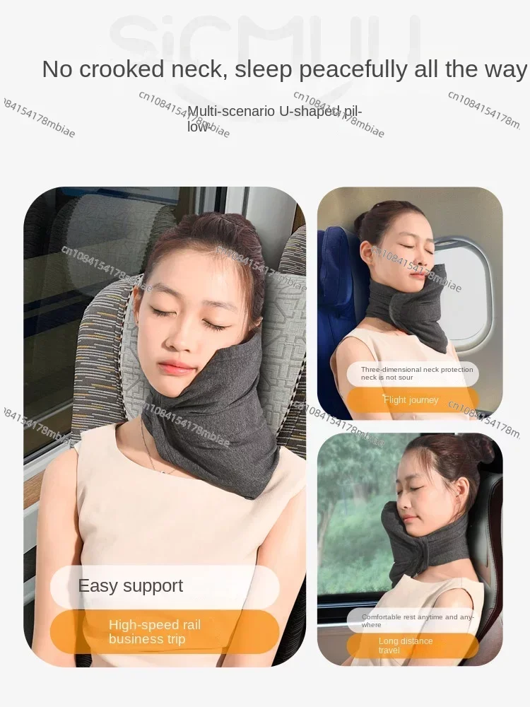 U-Shape Pillow Aircraft Neck Pillow Long Distance Traveling Pillow Portable Neck