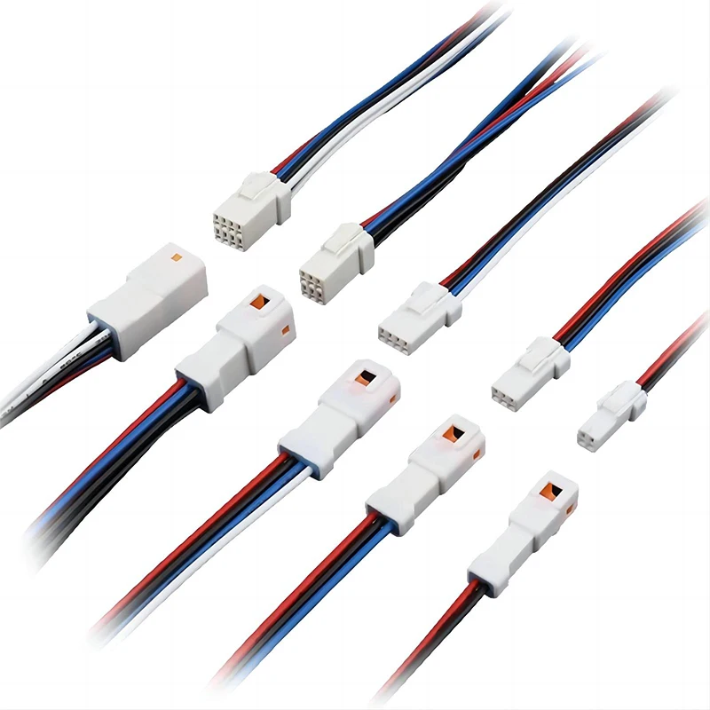 5/20/100Pcs 2P 3P 4P 6P 8P Waterproof Wire Connector Plug 0.6 MM Male And Female Socket With Cable JST JWPF Electrical Connector