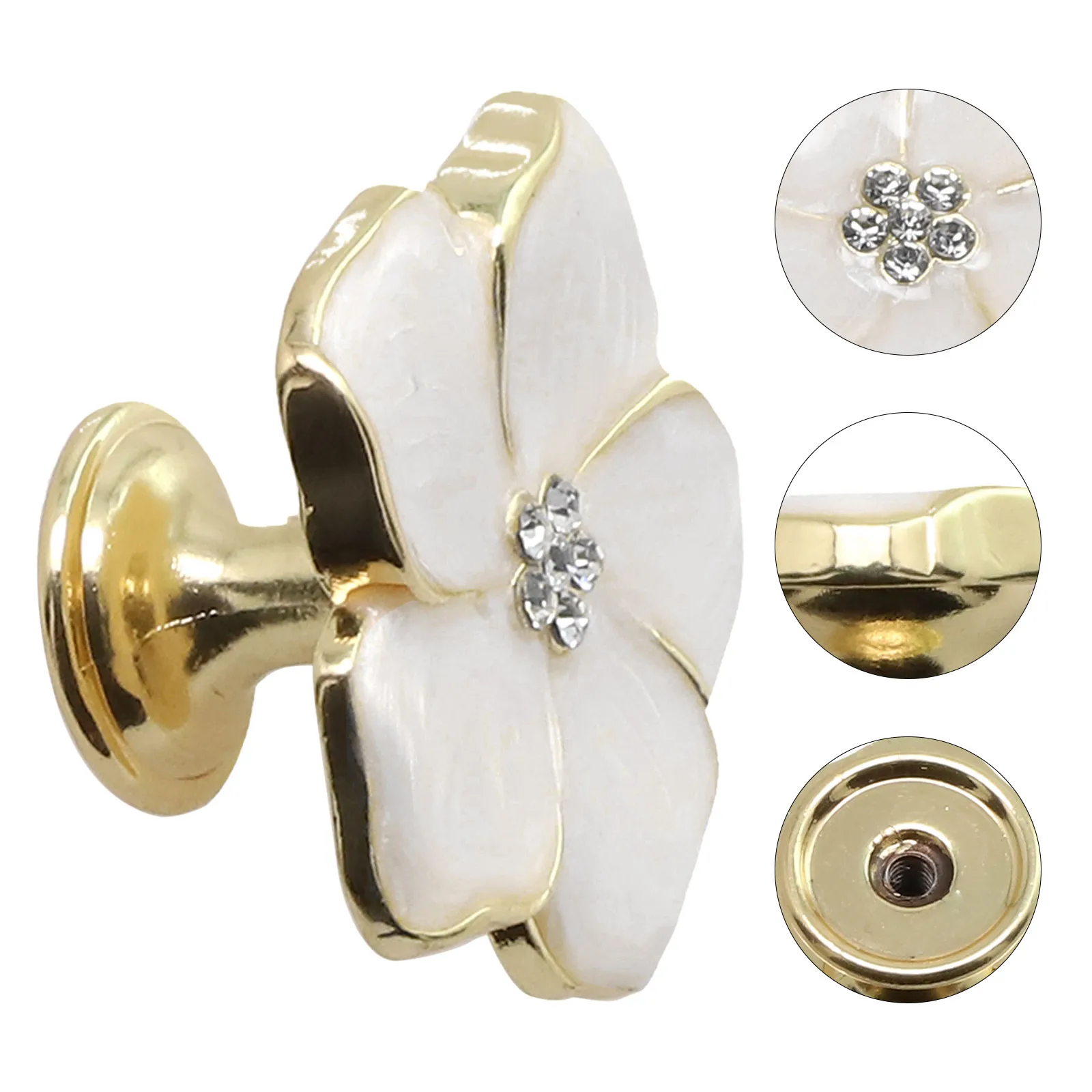 Zinc Alloy Cabinet Knobs Flower Shape Handles Pulls For Kitchen Cupboard Drawer Dressers Wardrobe Bookcase Door