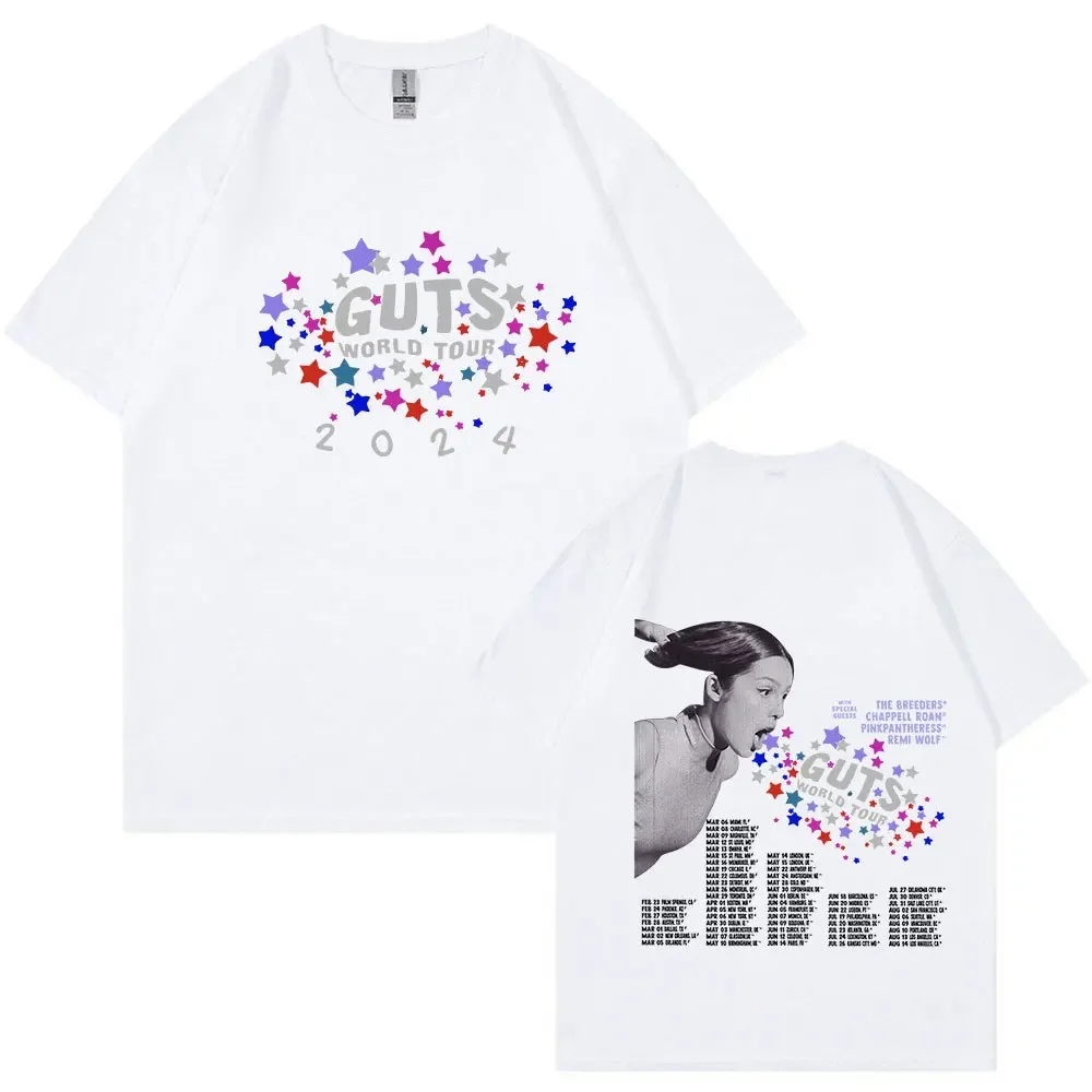 2025 オリビア男性女性ロドリゴ歌手綿の服ファッション半袖 O ネック Tシャツユニークな男性服シャツグラフィック Tシャツ