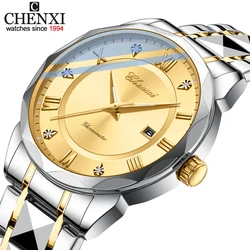 CHENXI Men Watch Luxury Business Quartz Wristwatch Men Waterproof Luminous Calendar Stainless Steel Strap Top Brand Male Watches