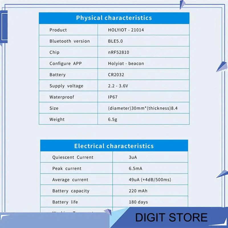 1 PCS NRF52810 Etiqueta de baliza con sensor acelerómetro BLE5.0 Bluetooth Módulo de bajo consumo de energía Ibaliza, negro