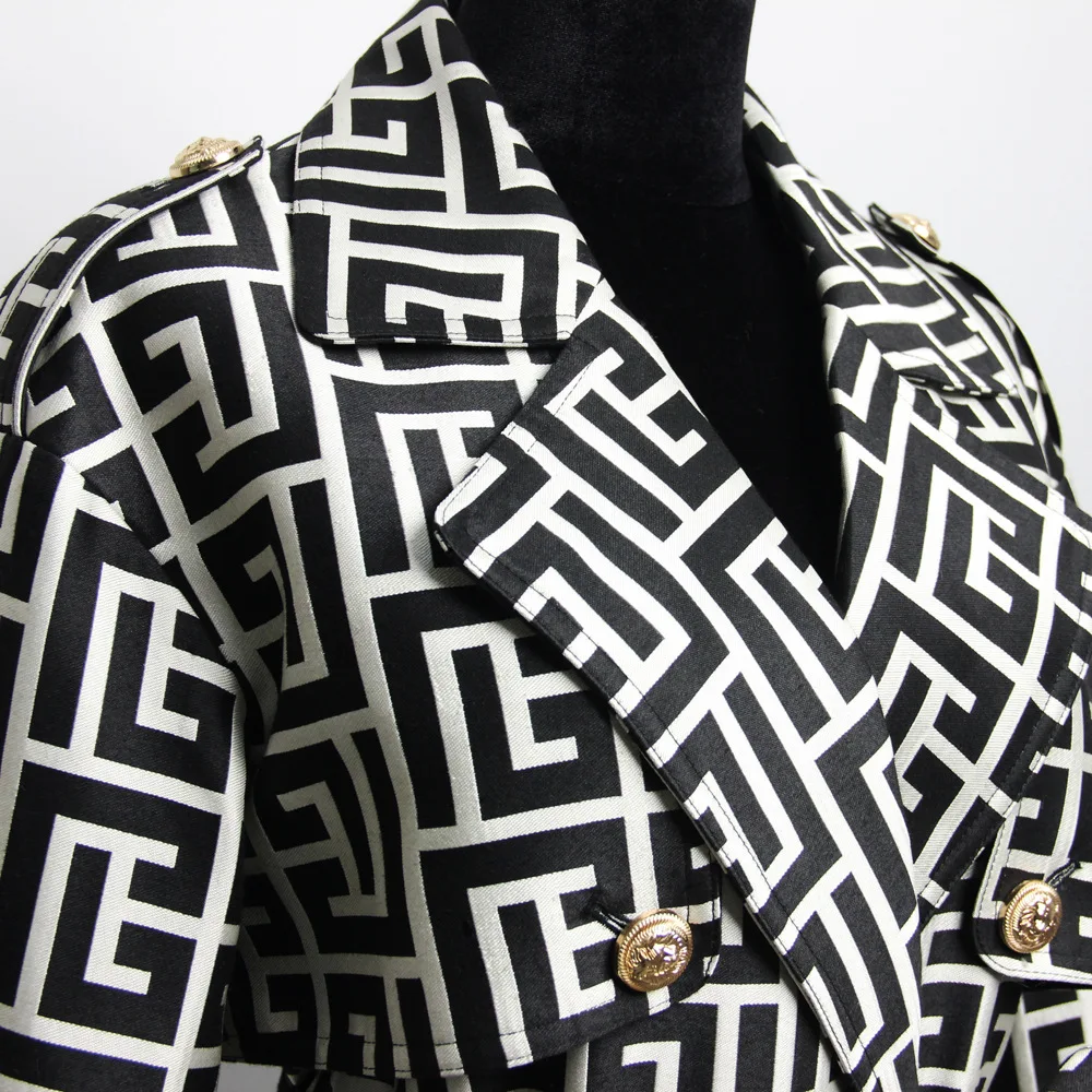 personalizzato Disponibile 2025 cintura jacquard cappotto da donna stile Hepburn temperamento pendolarismo abito trench di media lunghezza di fascia alta