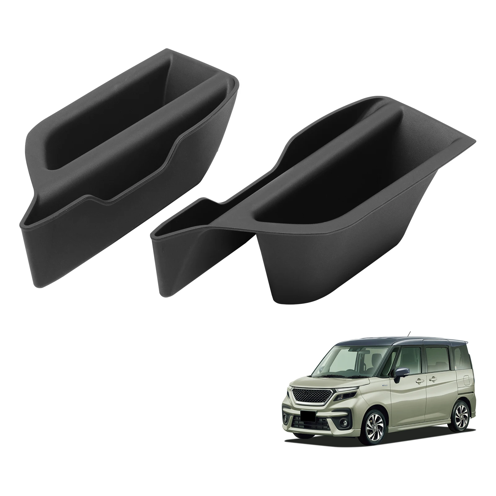 LUCKEASY für Suzuki SOLIO/SOLIO BANDIT 2021-2025 Autotürgriff Aufbewahrungsbox Türhalter Tablett Organizer Zubehör 2PCS