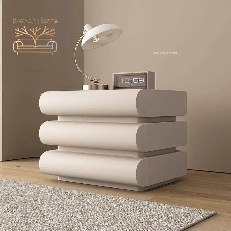 Mesita de Noche Moderna y Sencilla, Estilo Nórdico de Mediados de Siglo, Mueble de Almacenamiento de Lujo para el Hogar