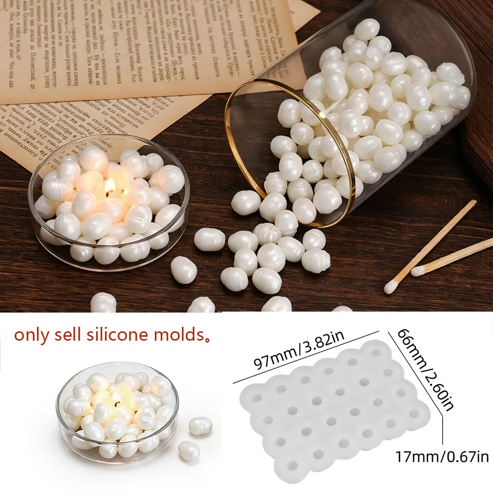 Healing Ocean Pearl Mirror Wax Melt Mold, Scented Wax Tart Aroma Candle Soap Molds, Plaster Cement Resin Casting, Summer Gift