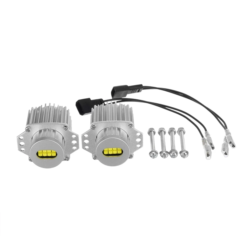 2 pezzi Angel Eyes Canbus 80W LED fari indicatori di direzione lampadine senza errori per -BMW E90 E91 3 serie 2005-2008 Super White