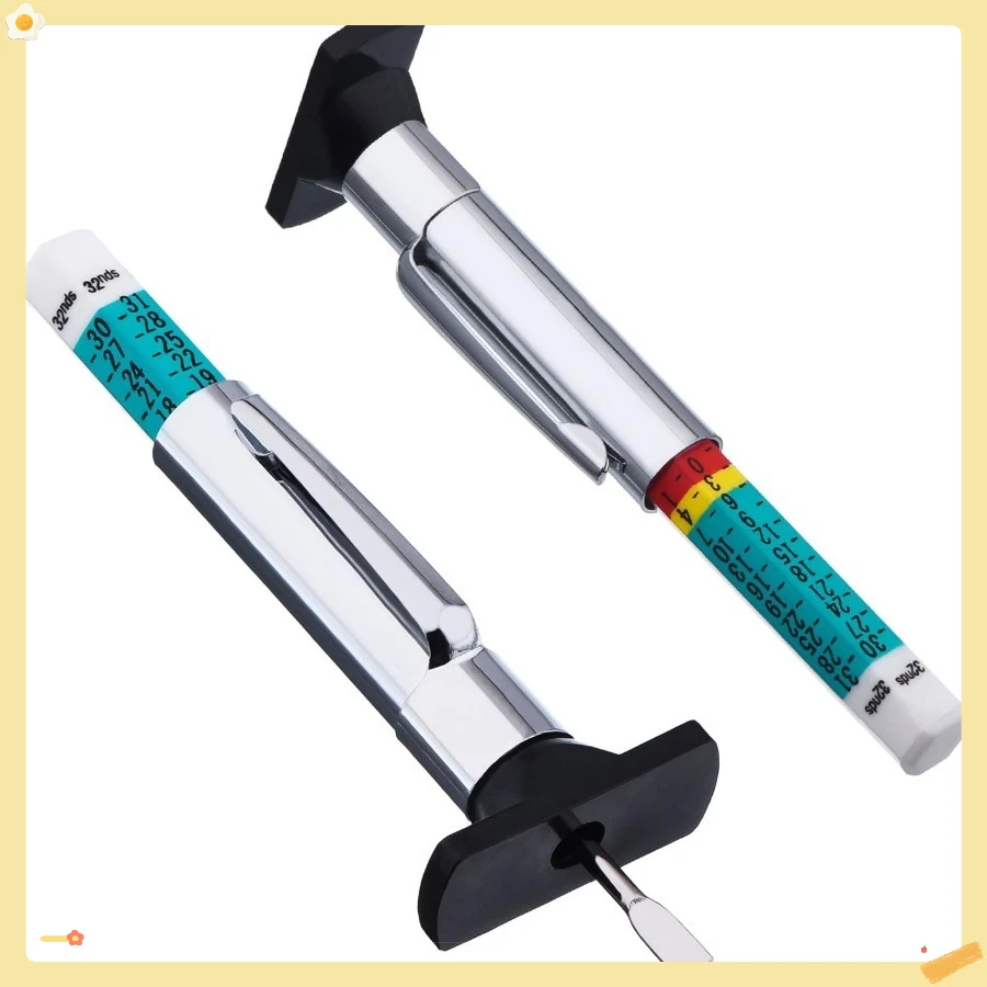 Strumento per misurare la profondità del battistrada del pneumatico da 10 pezzi, 3,35 x 1,06 x 0,43 pollici